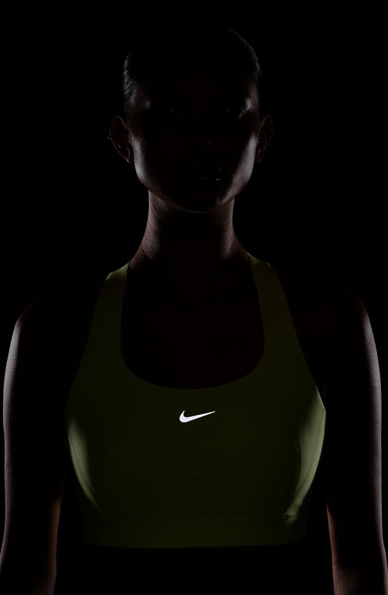 Nike Swift Dri-FIT High Support Sports Bra, Alternate, color, Light Lemon Twist/Silver