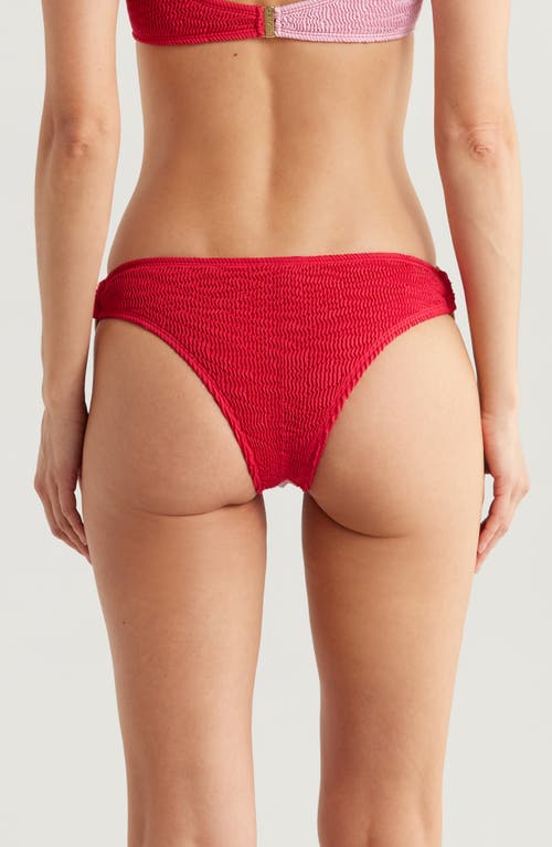 Cleonie Ripple O-ring Bikini Bottoms In Cherry Blossom