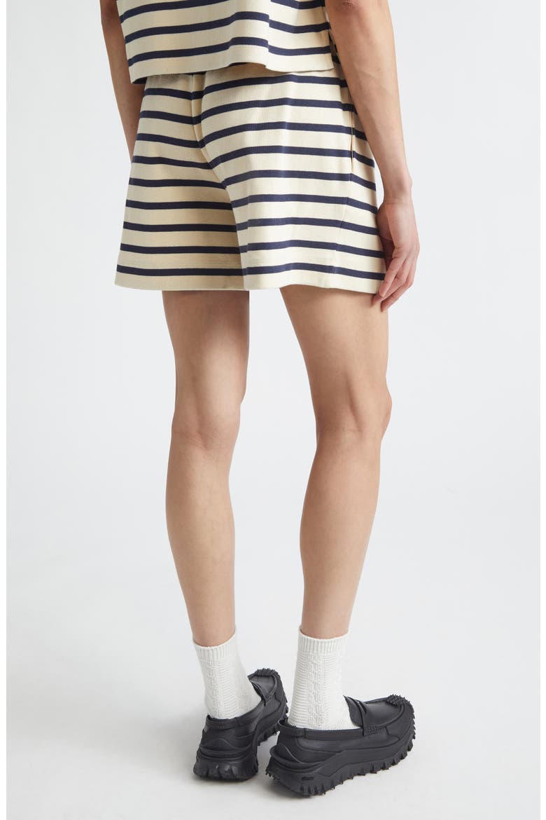 Stripe Cotton Shorts, Alternate, color, BLUE/ IVORY