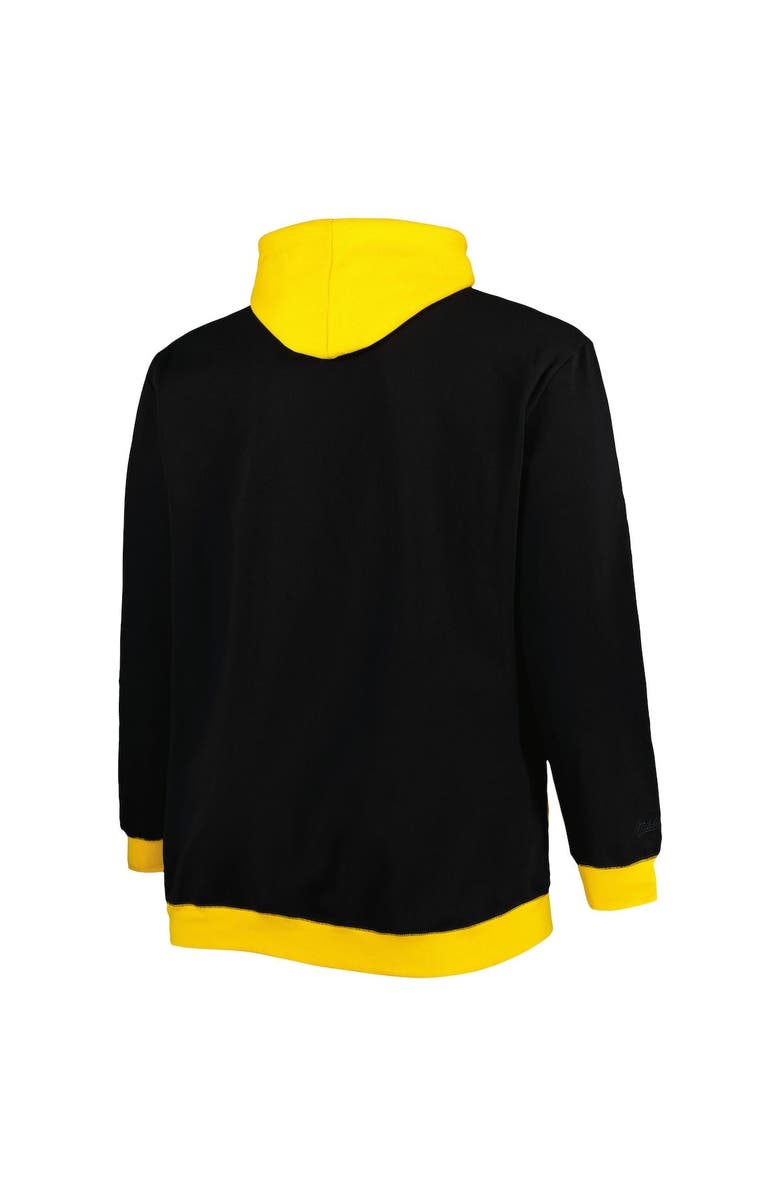 Mitchell & Ness Men's Mitchell & Ness Black/Gold Pittsburgh Steelers Big & Tall Big Face Pullover Hoodie, Alternate, color,