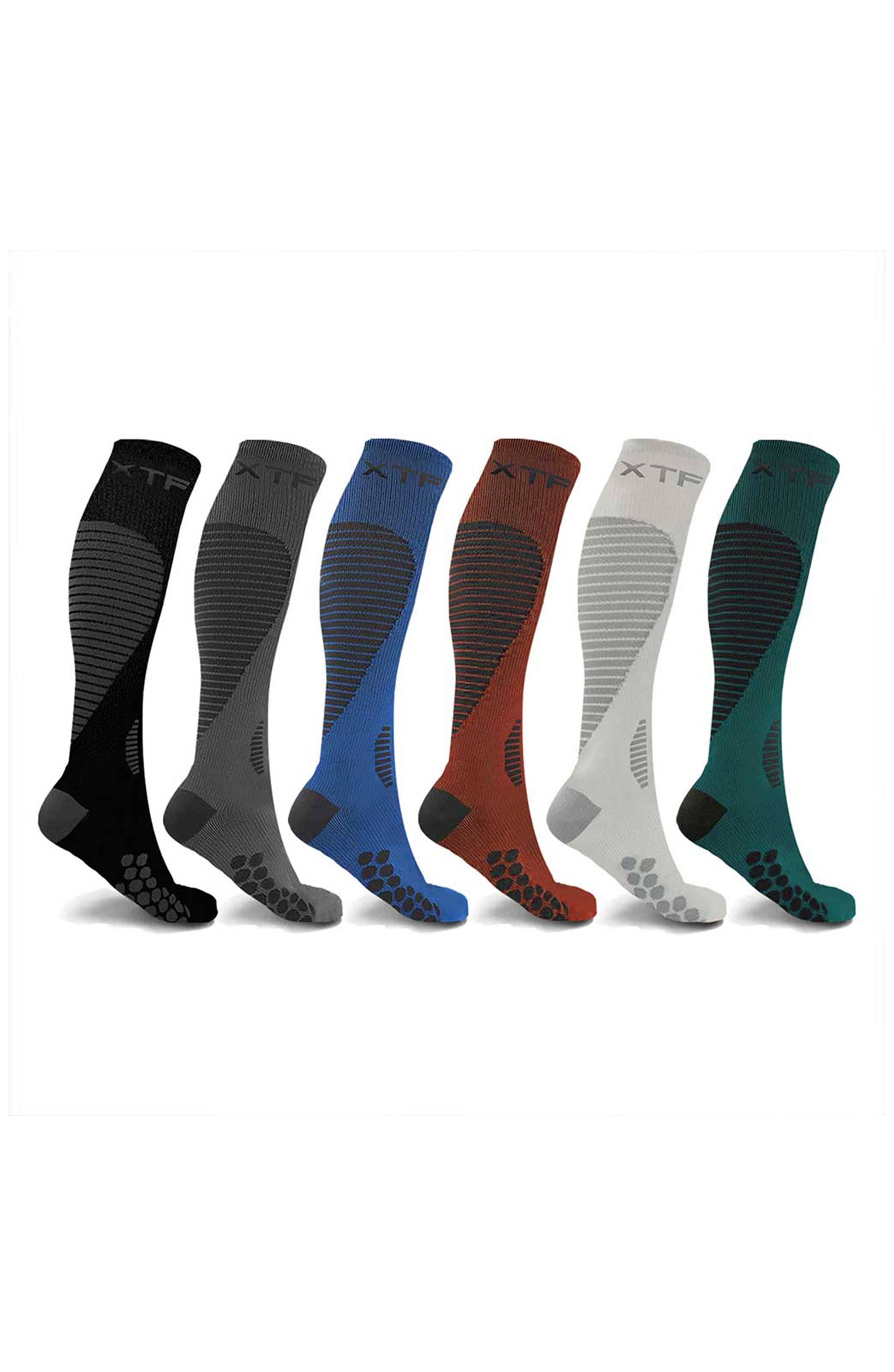 EXTREME FIT Assorted 6-Pack Targeted Compression Socks