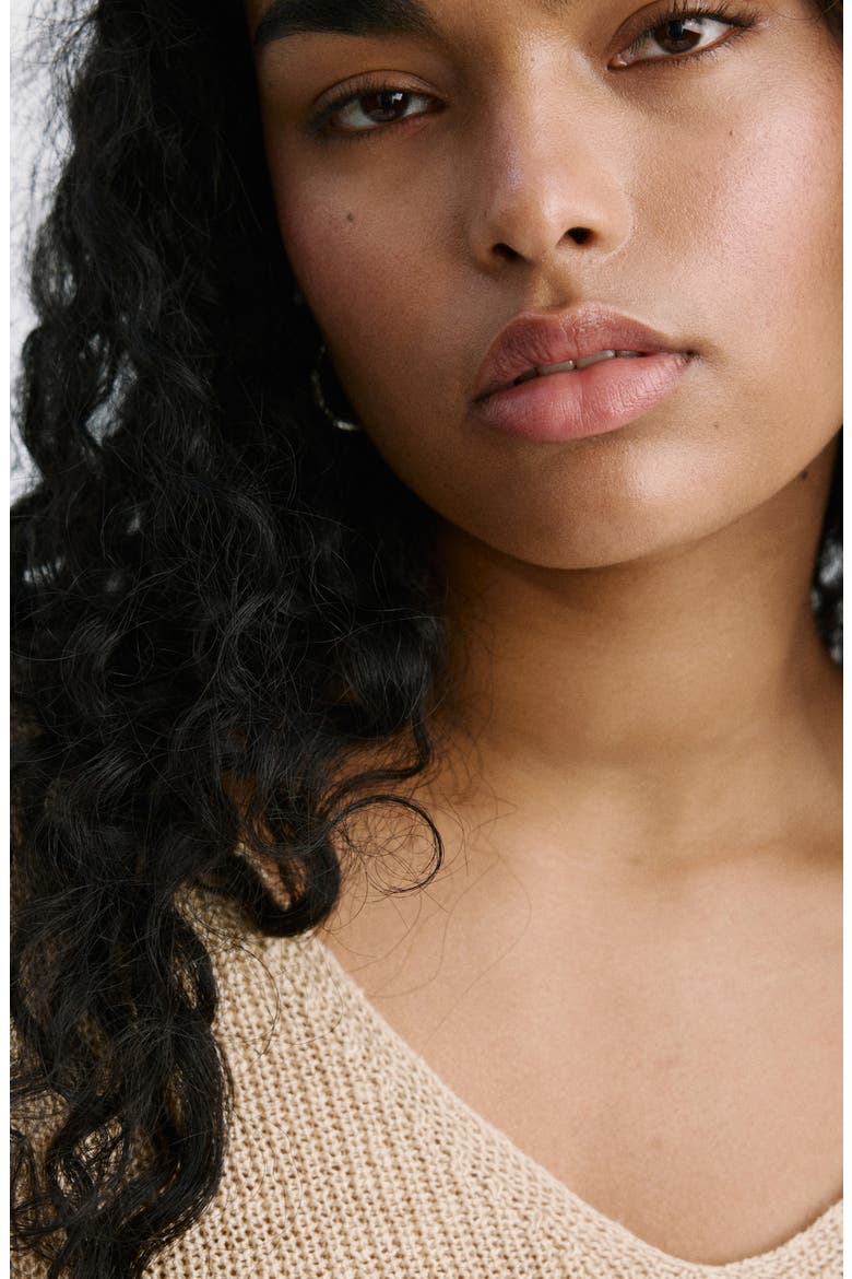 V-Neck Sweater, Alternate, color, SAND