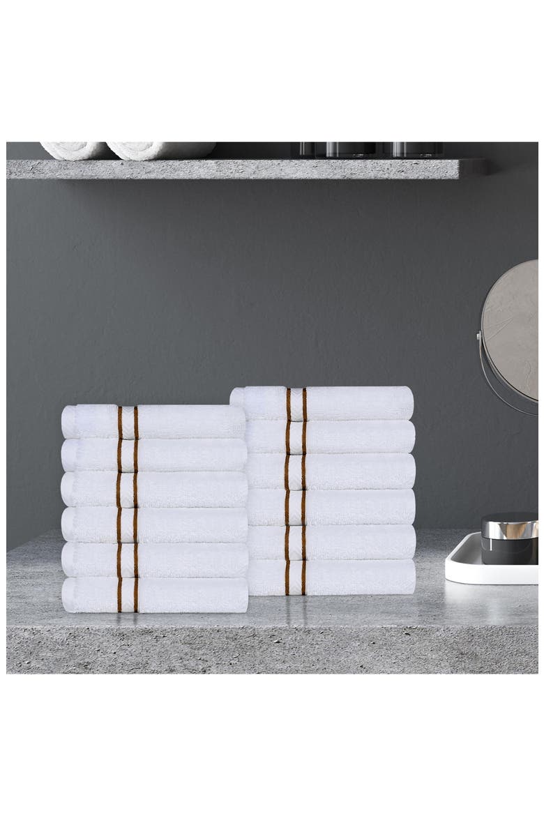 12-Piece Turkish Cotton Washcloths, Alternate, color, TOAST