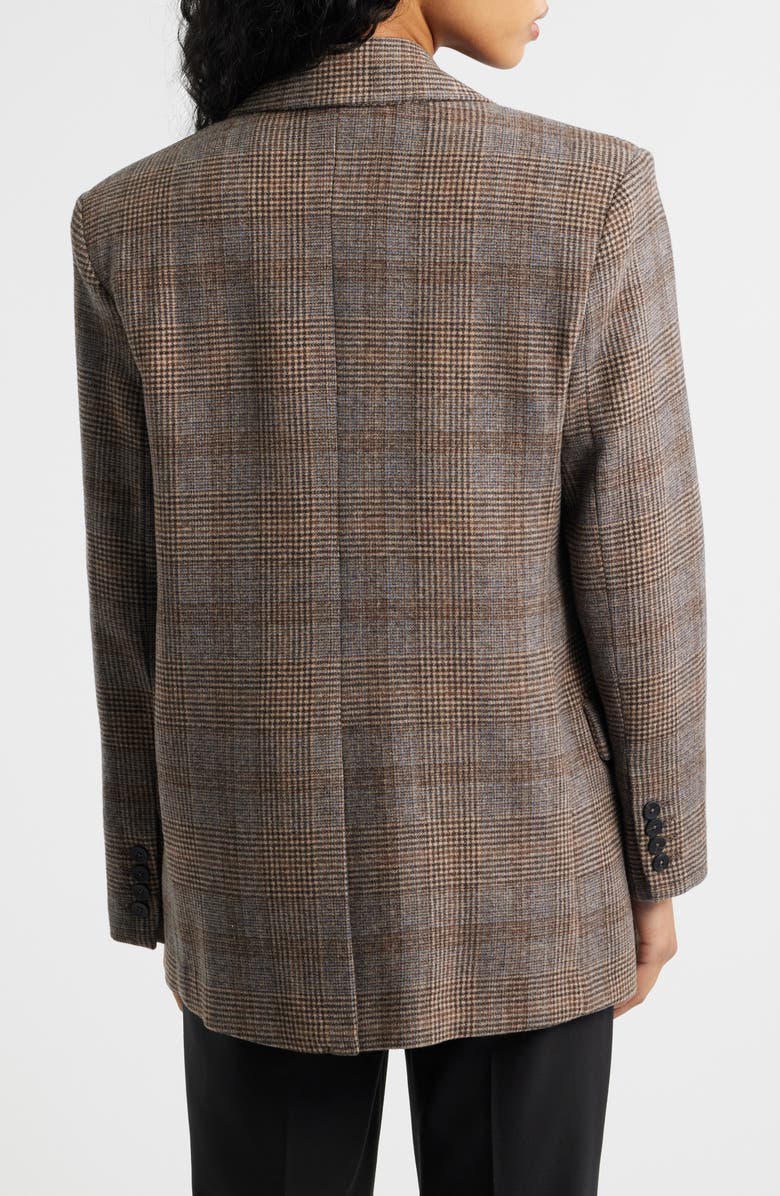 MANGO Roma One-Button Blazer, Alternate, color, Brown