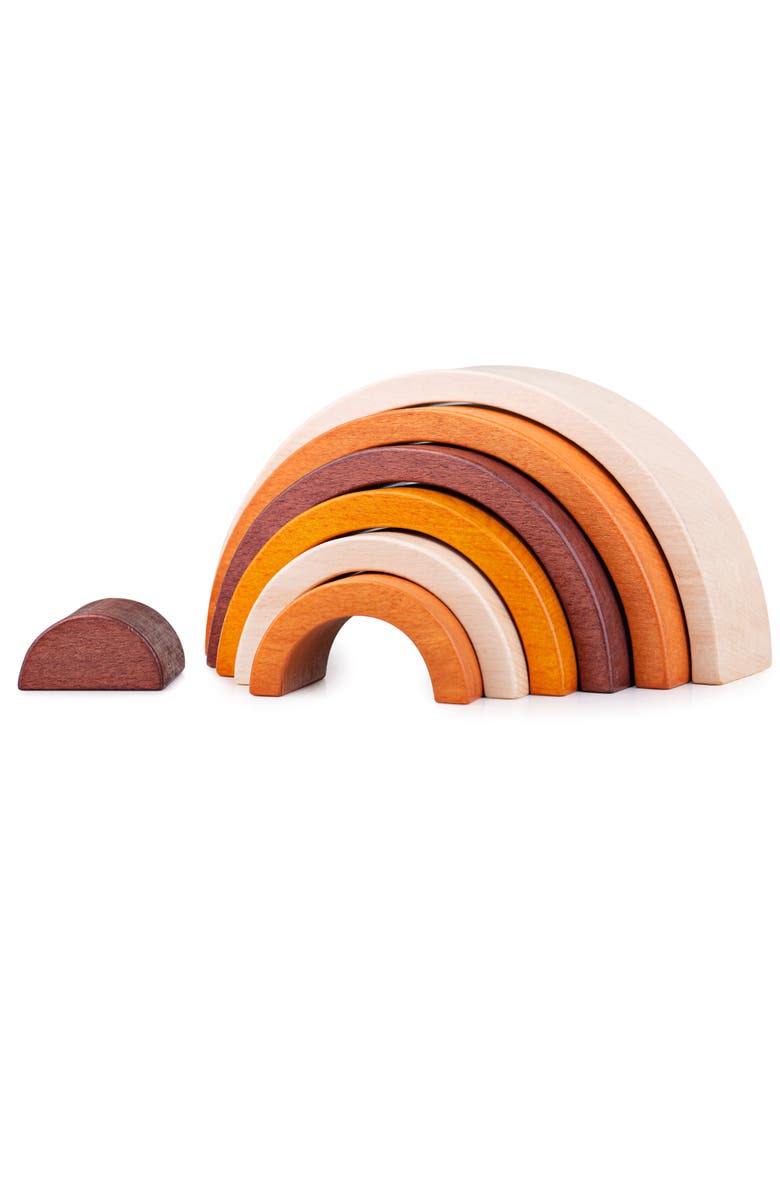 Bigjigs Toys Natural Stacking Rainbow, Main, color,