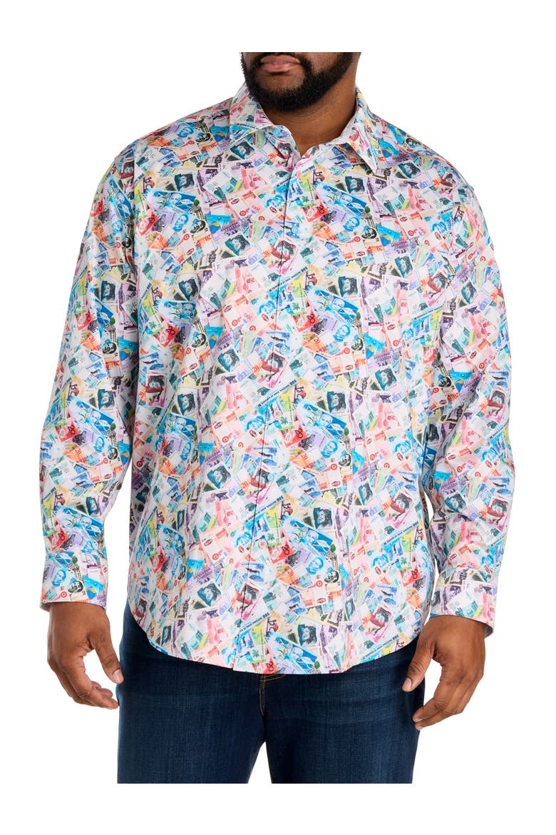 Big & Tall  Vacation Fund Sport Shirt, Alternate, color, MULTI
