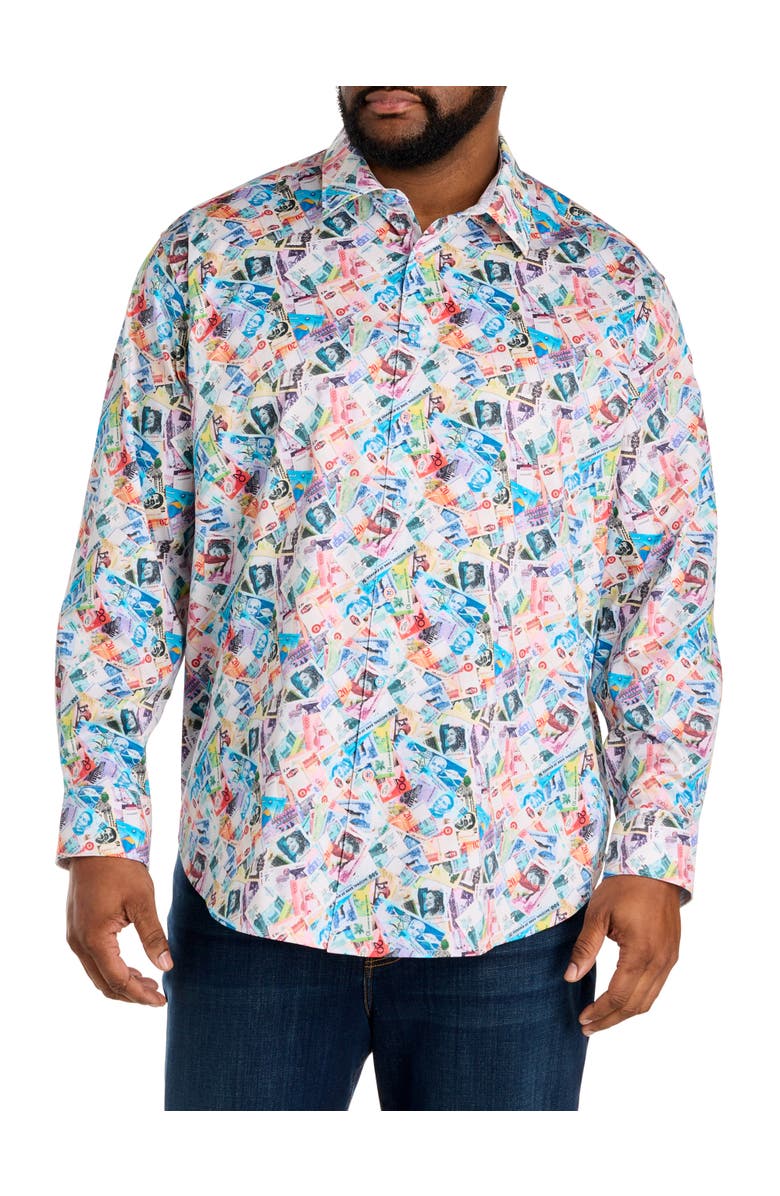 Robert Graham DXL Big & Tall Vacation Fund Sport Shirt, Alternate, color, Multi