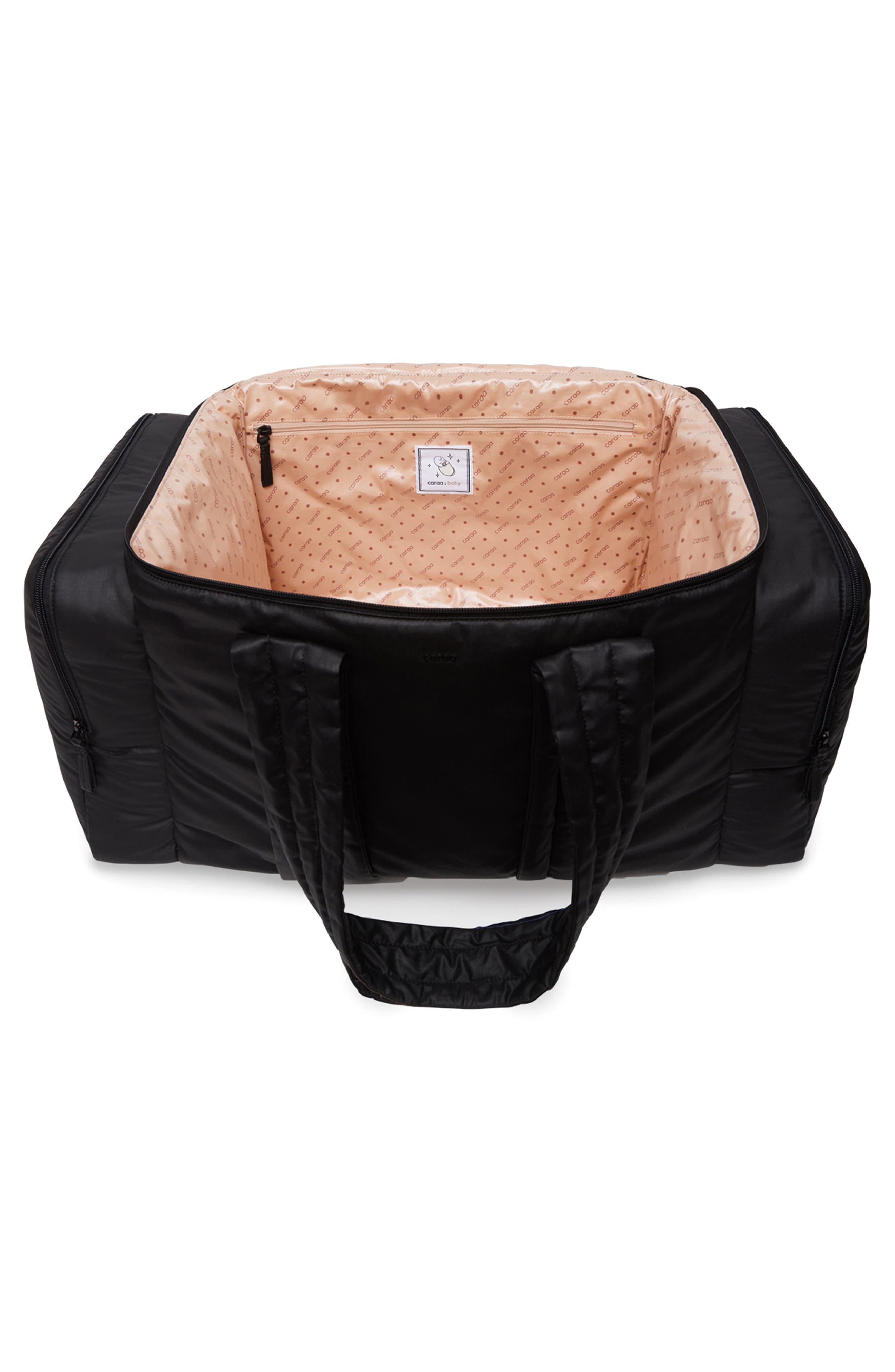 Caraa Water Repellent Organic Cotton Hospital Bag, Alternate, color, Black