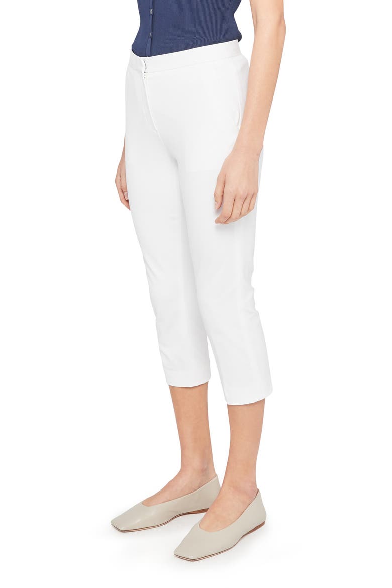 Easy Cotton Blend Capri Pants, Alternate, color, WHITE
