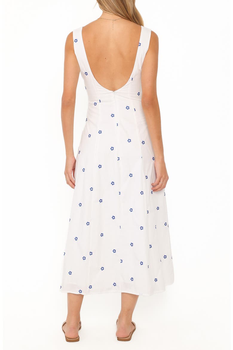 Luellen Embroidered Sleeveless Maxi Dress, Alternate, color, WHITE