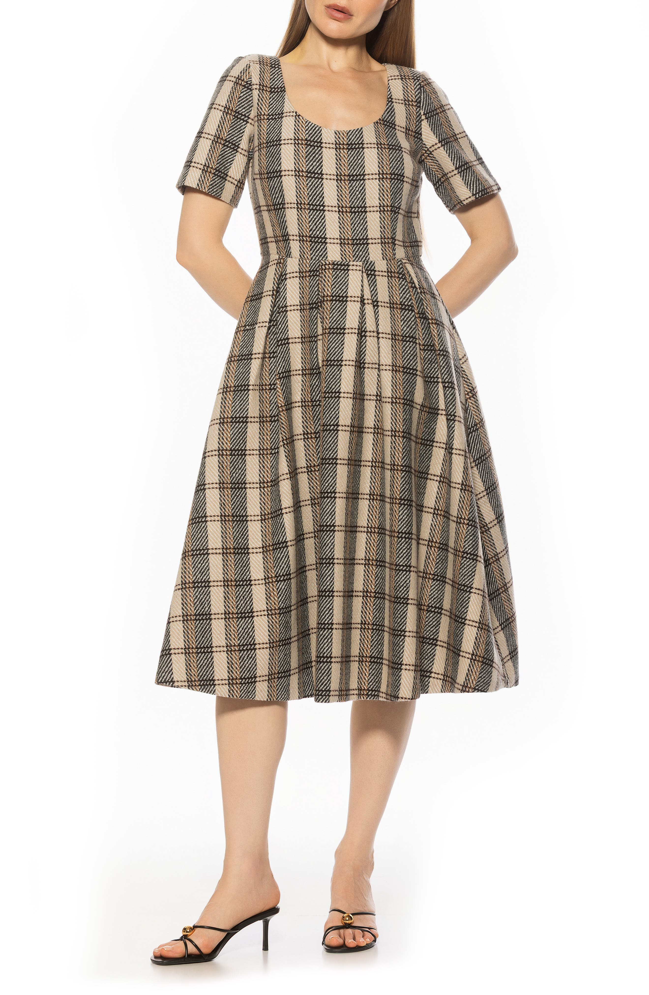 Imani Short Sleeve Pleated Dress - image 3