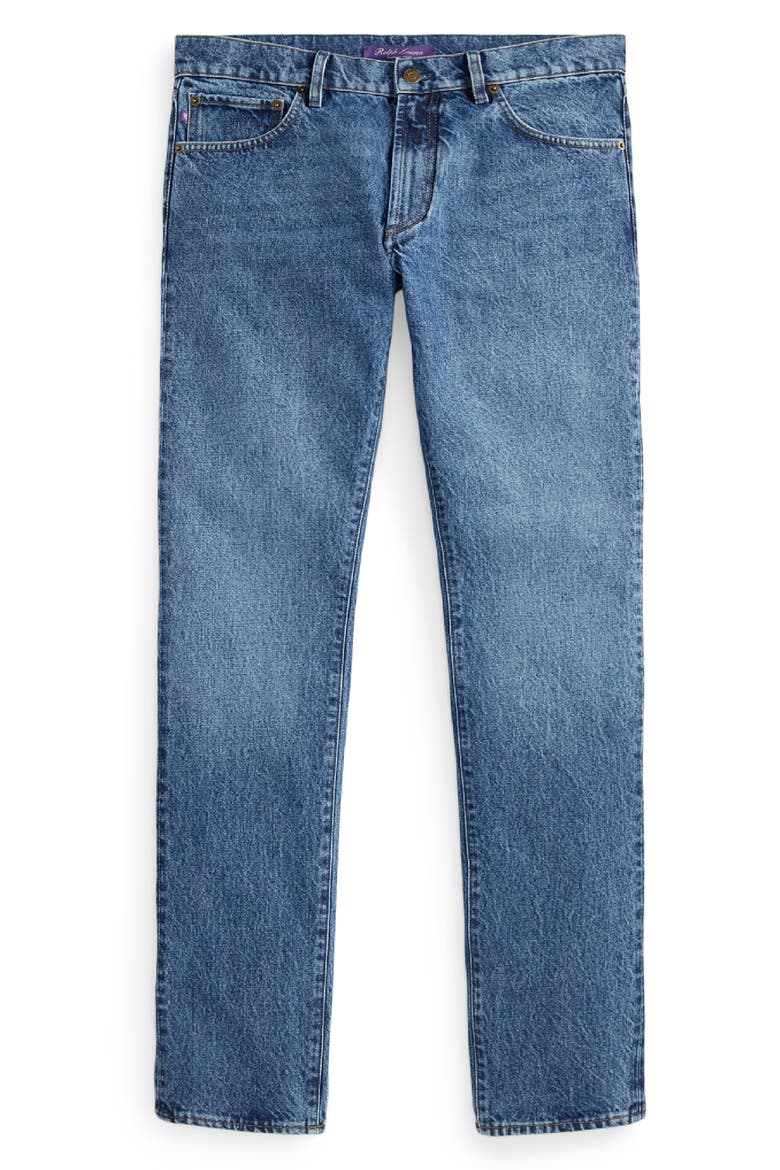 Slim Fit Cotton Denim Jeans, Main, color, BLUE