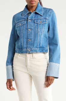 Cuffed Crop Denim Jacket