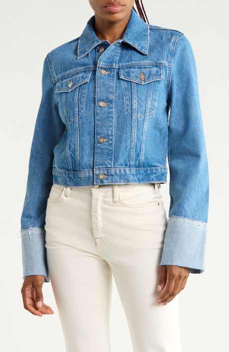 Cuffed Crop Denim Jacket