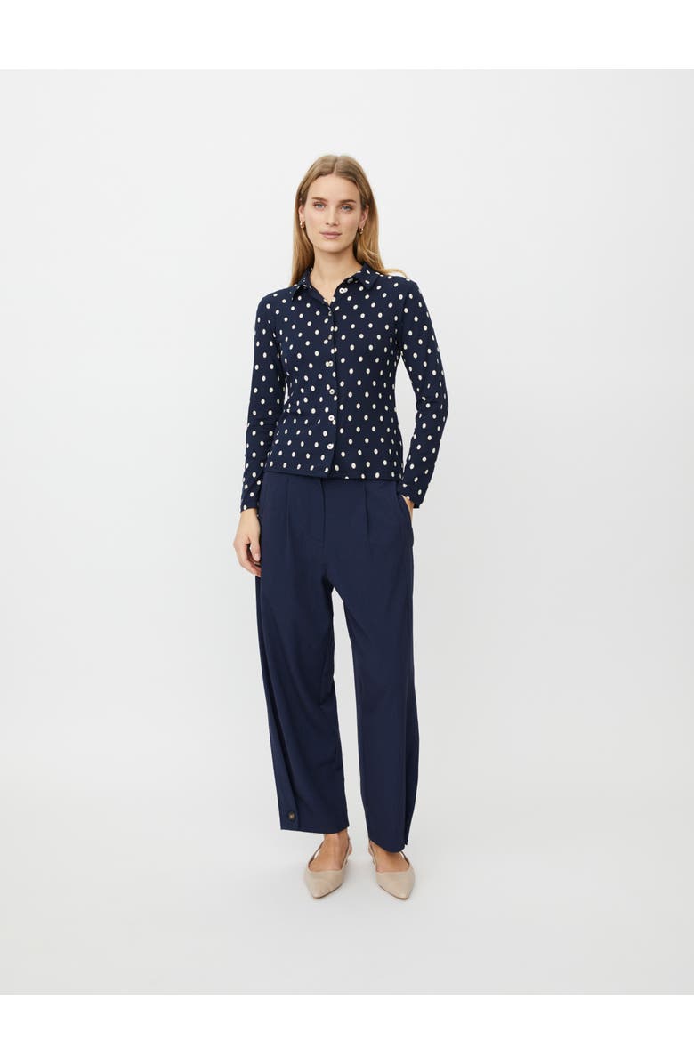 Masai Copenhagen MaIviona Polka Dot Shirt, Alternate, color, Navy Blazer