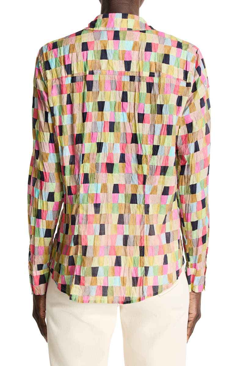 NIC+ZOE Colorfield Crinkle Button-Up Shirt, Alternate, color, 