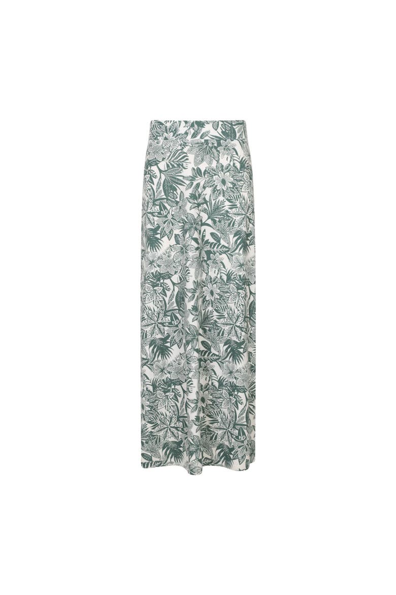 Shore Jersey Cotton Blend Long Skirt, Main, color, Green