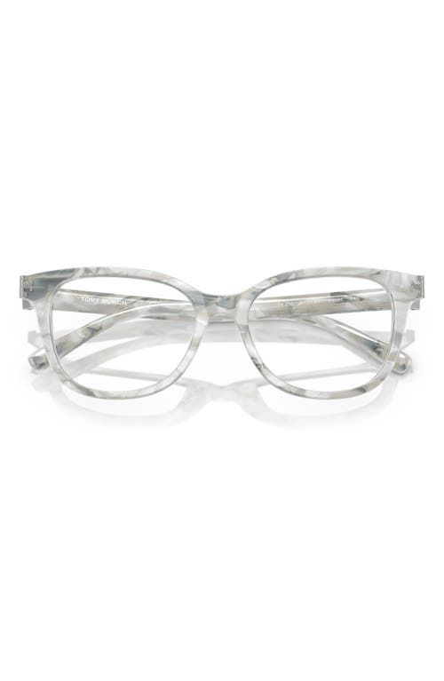 Tory Burch 53mm Square Optical Glasses In Matte Beige