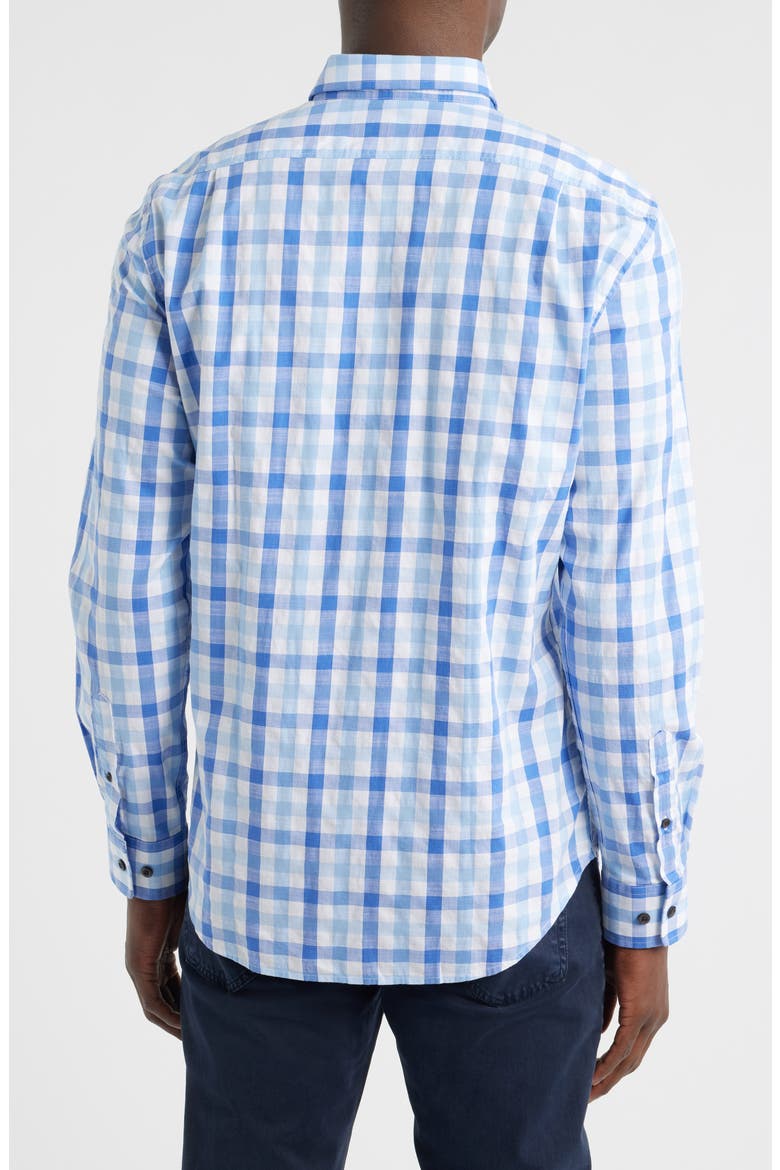 Candler Plaid Button-Down Shirt, Alternate, color, MALIBLU