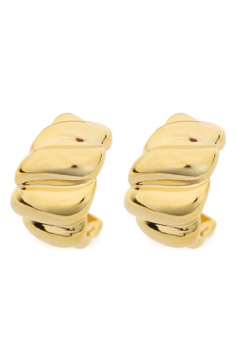Crinkle Texture Hoop Earrings