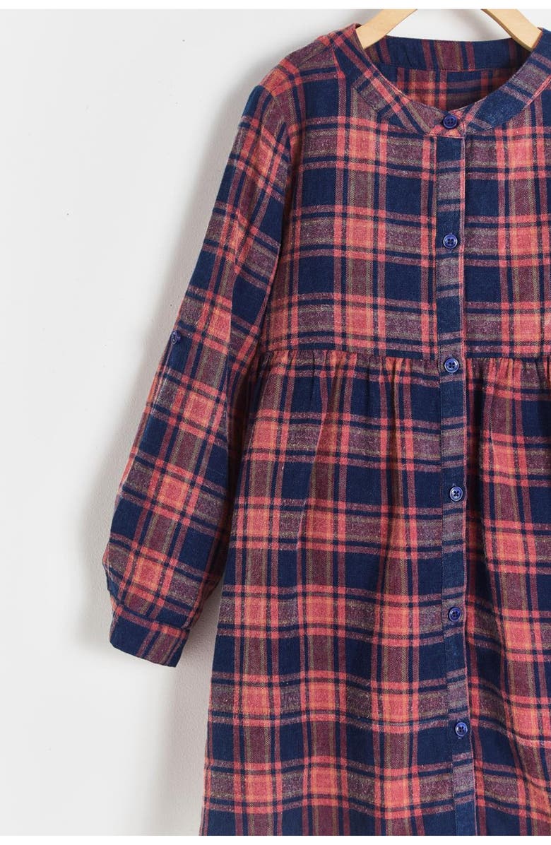 Babycottons Carla Flannel Shirt Dress for Toddler, Alternate, color, Blue