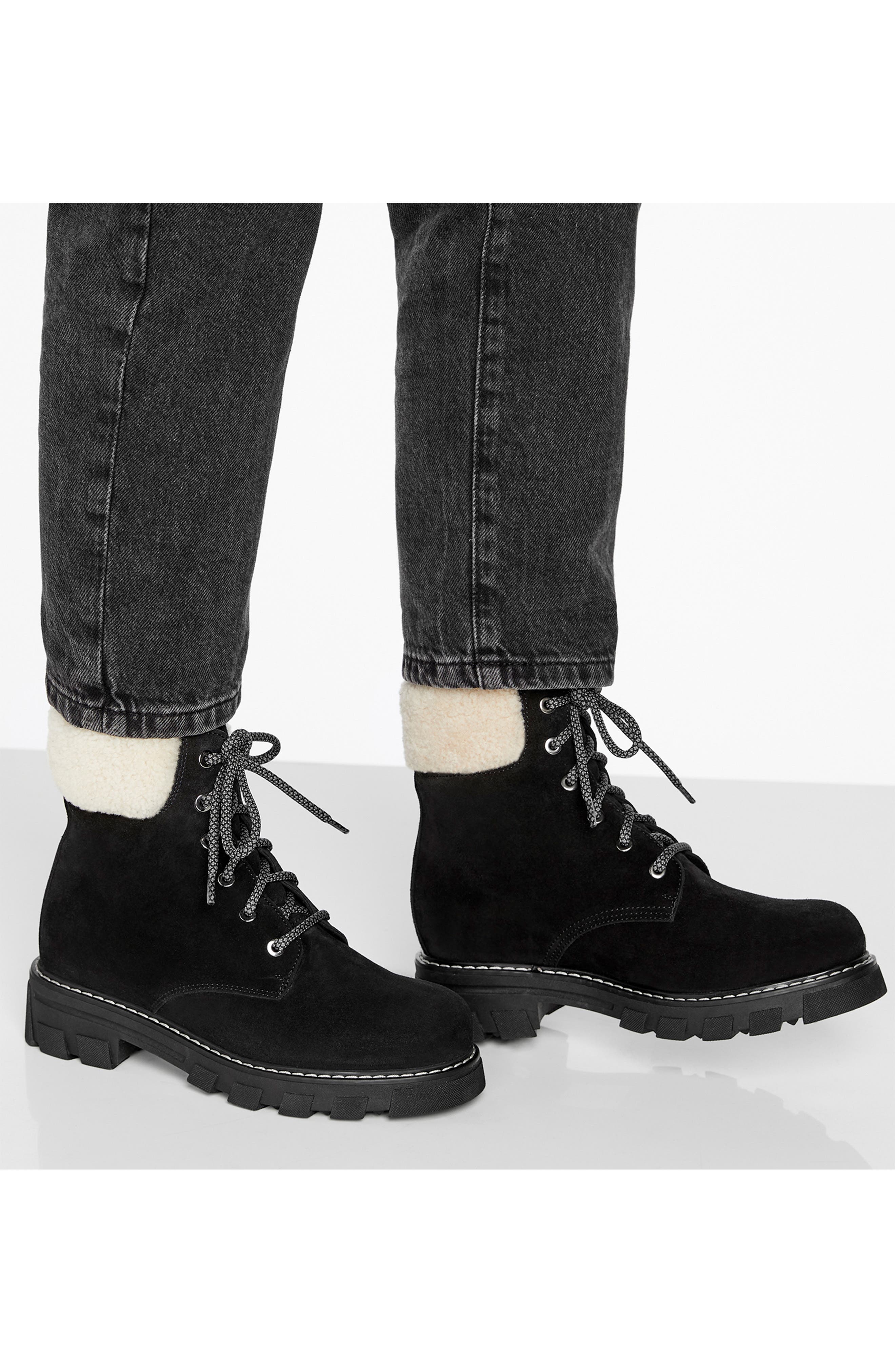 La Canadienne Andy Waterproof Genuine Shearling Winter Boot, Alternate, color, 