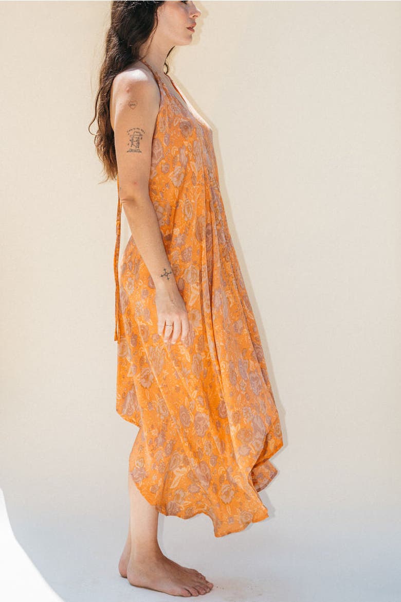 Classic Silk Dress Dago, Alternate, color, Orange