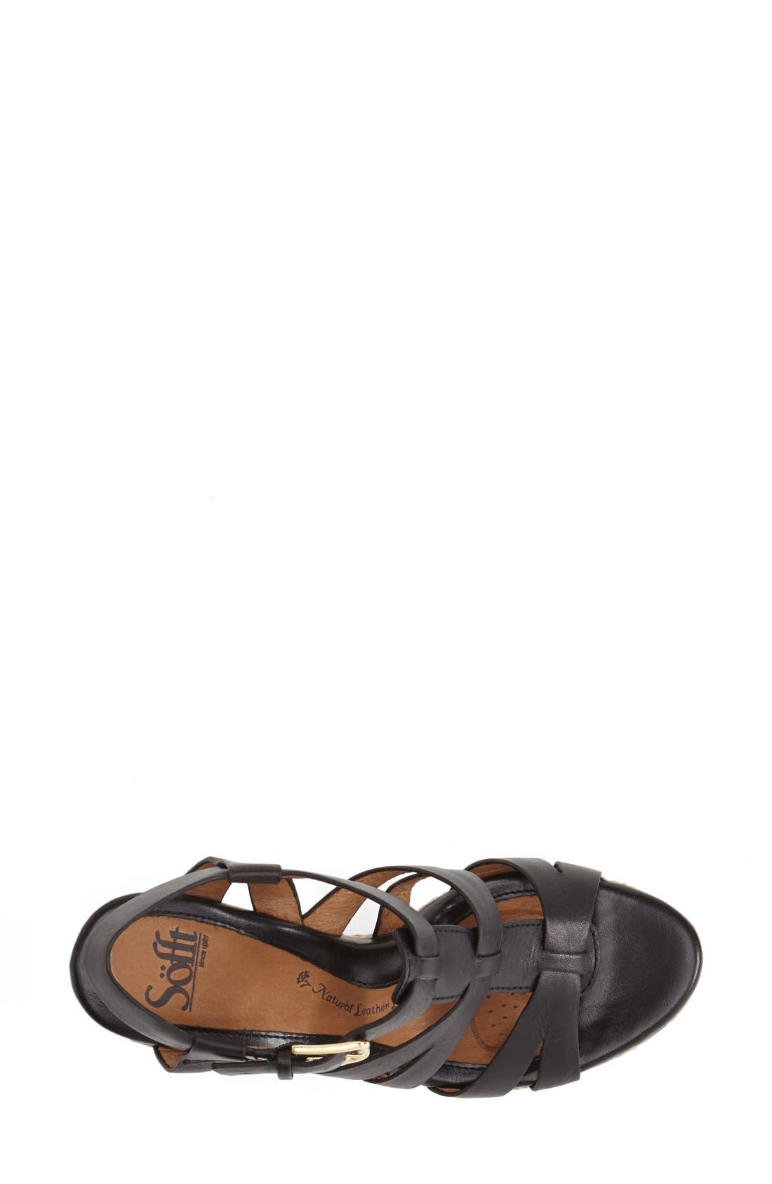 'Pahana' Espadrille Wedge Sandal, Alternate, color, BLACK
