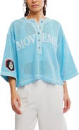 Free People FP Movement Camp Out Embroidered Open Stitch Top
