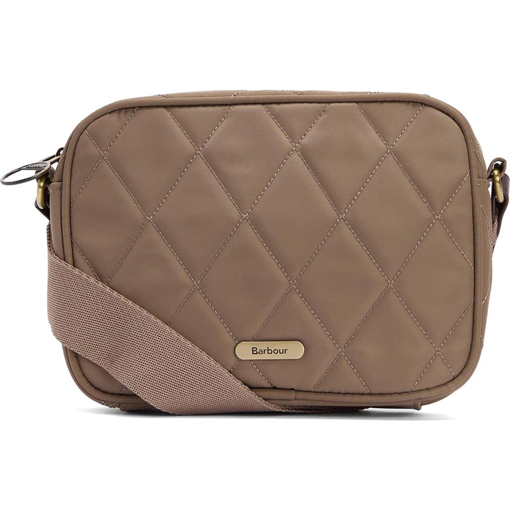 Barbour Quilted Nylon Crossbody Bag In Neutral