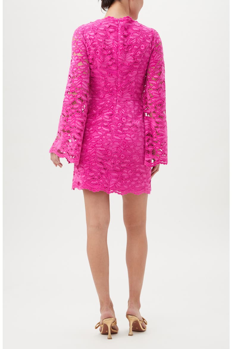 Jinnie Long Bell Sleeve Lace Sheath Dress, Alternate, color, FUMIKO FUC