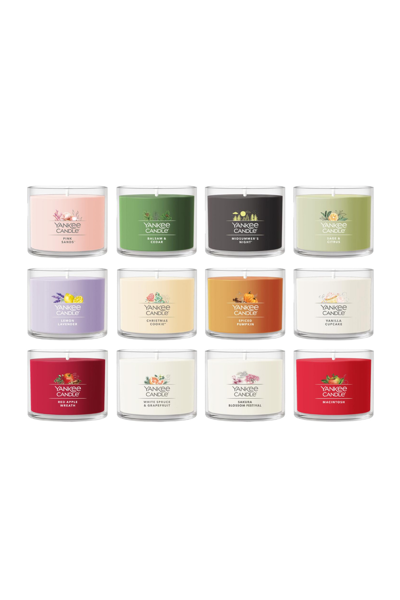 Signature Votive Mini Candle Jars, 12 Days of Christmas Candle Advent Calendar Variety Pack, Alternate, color, Multicolored