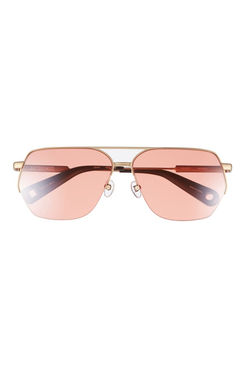 The Aviador Sunglasses, Main, color, MATT PUTTY/BLACK/AMBER