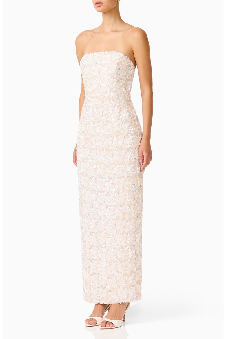 Silvana Strapless Gown, Alternate, color, WHITE SILVER
