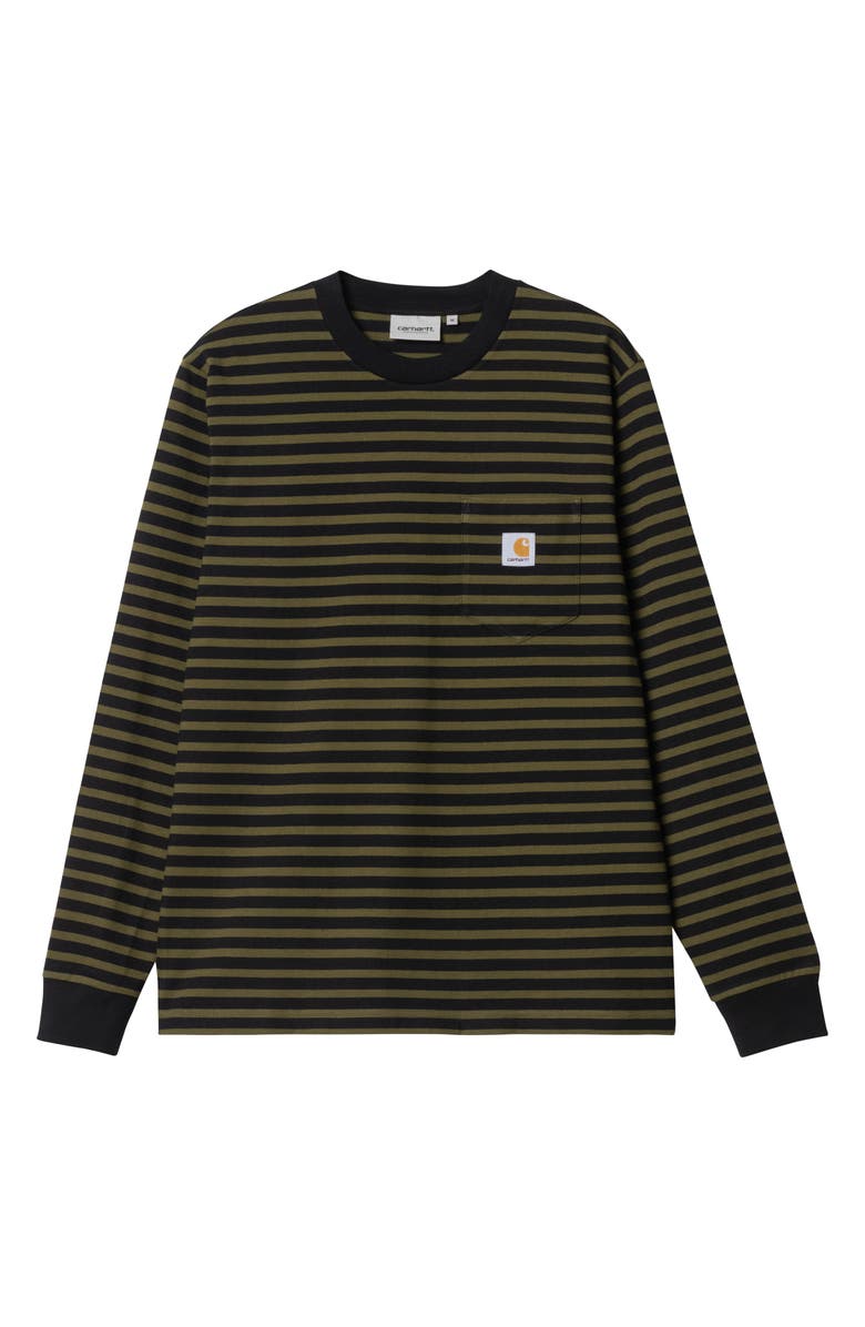 Carhartt Work In Progress Seidler Stripe Long Sleeve Pocket T-Shirt, Main, color, 