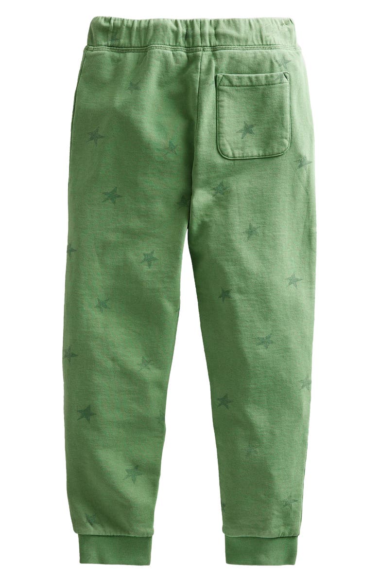 Mini Boden Kids' Star Print Joggers, Alternate, color, Safari Green Scribble Star