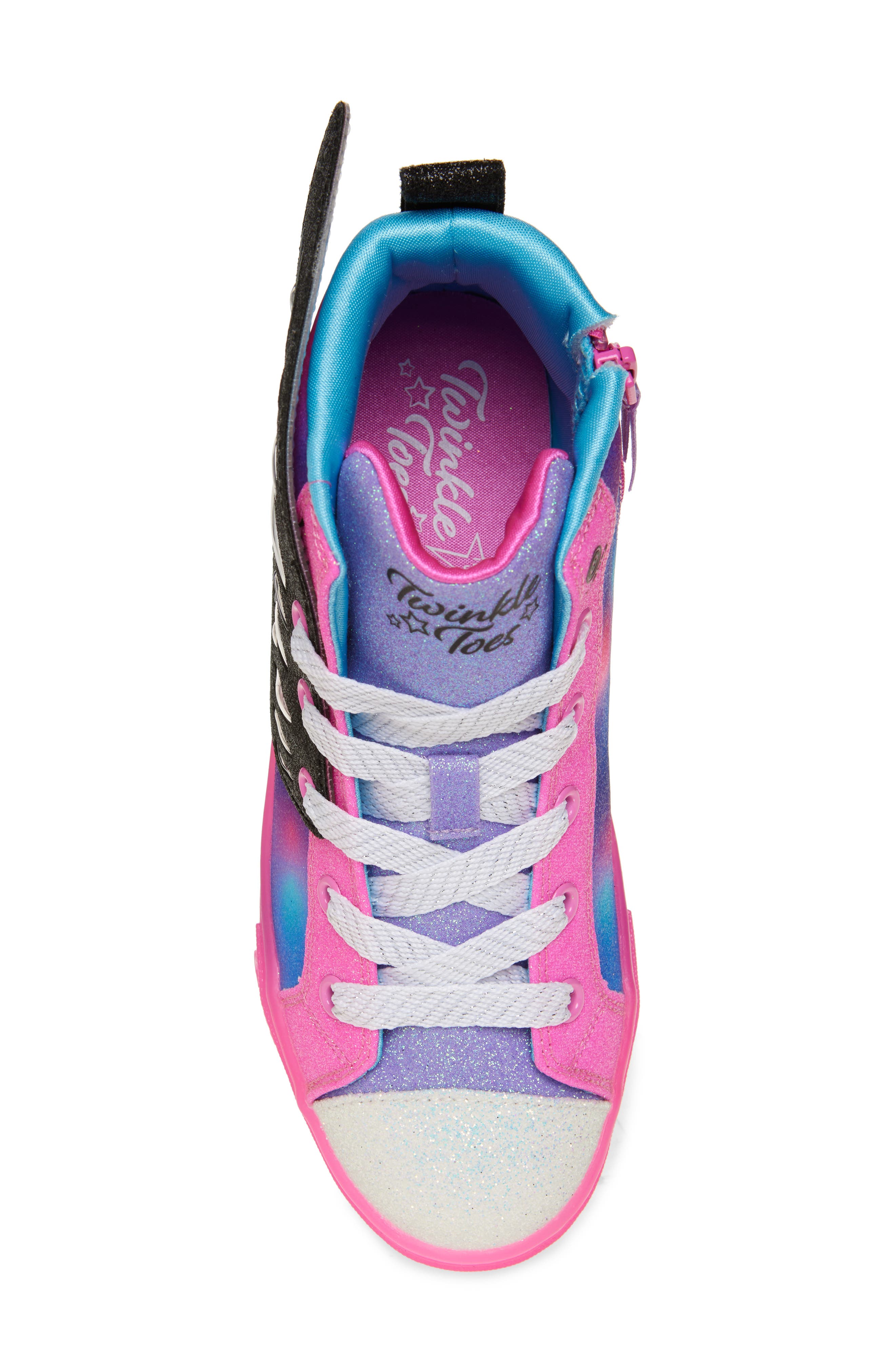 SKECHERS Kids' Twinkle Toes<sup>®</sup>: Twinkle Sparks Ice High Top Sneaker, Alternate, color, 