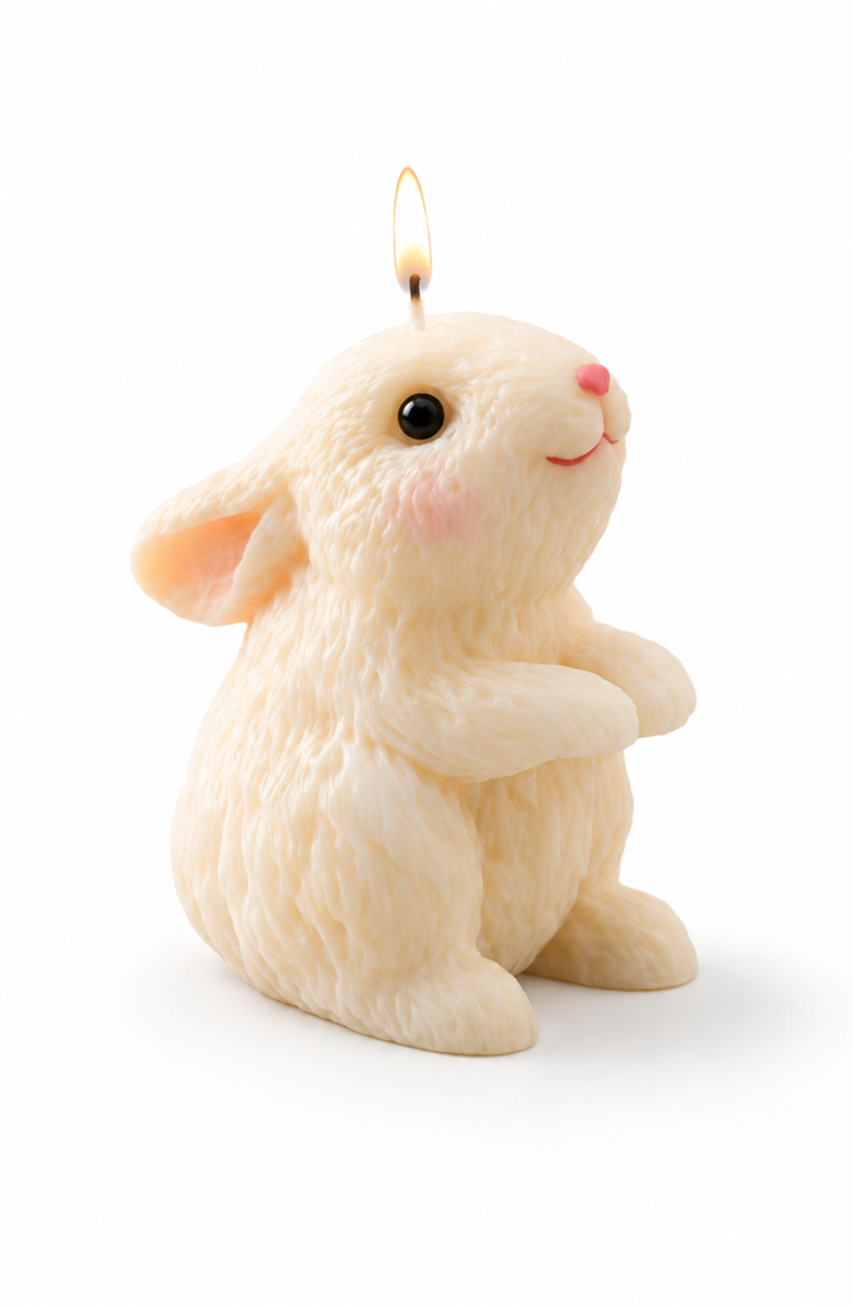 Southlake gifts Blushing Bunny Candle, Main, color, Looking Up