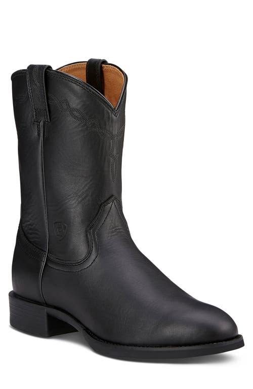 Ariat Heritage Roper Western Boot in Black 
