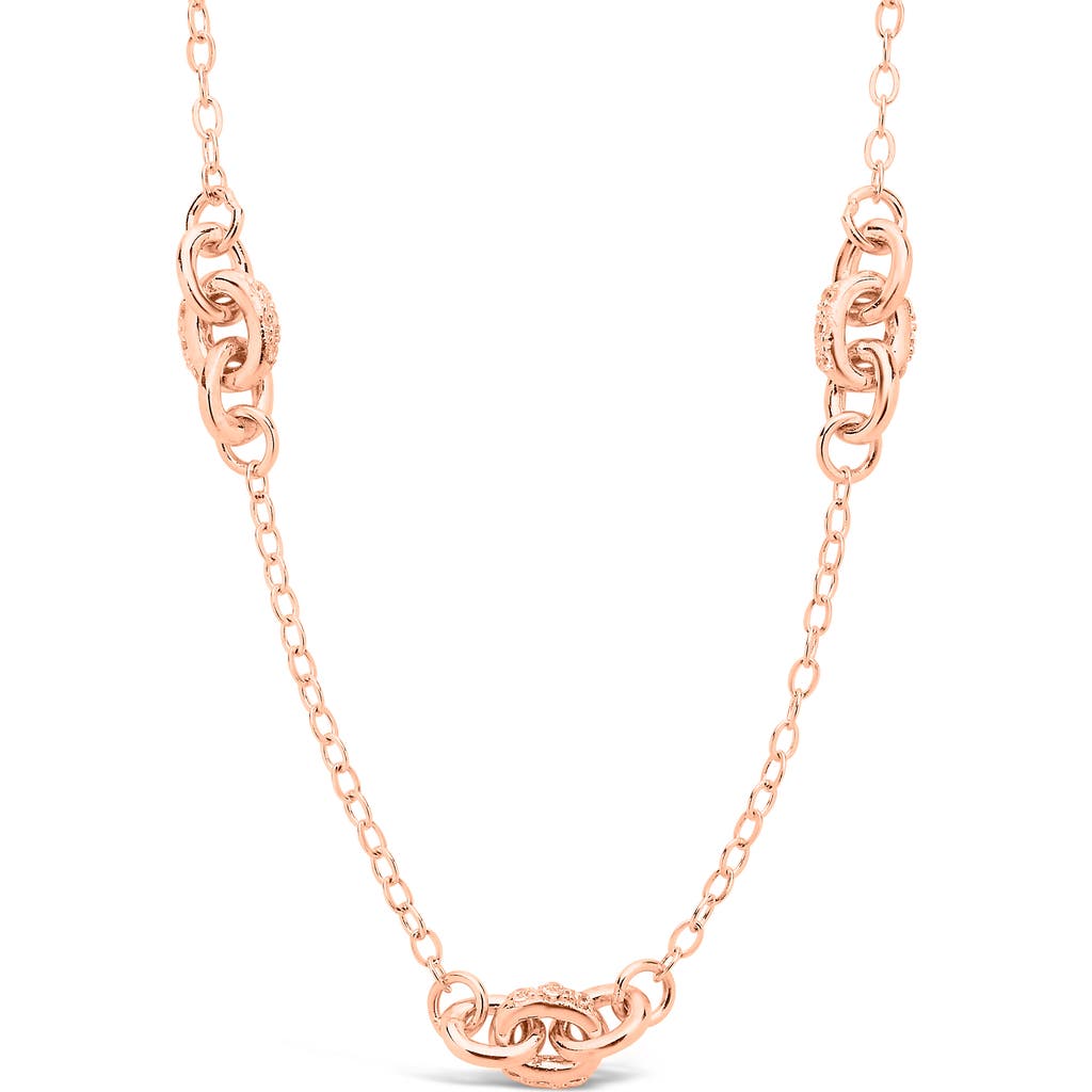 Sterling Forever Sterling Silver Delicate Knot Station Necklace