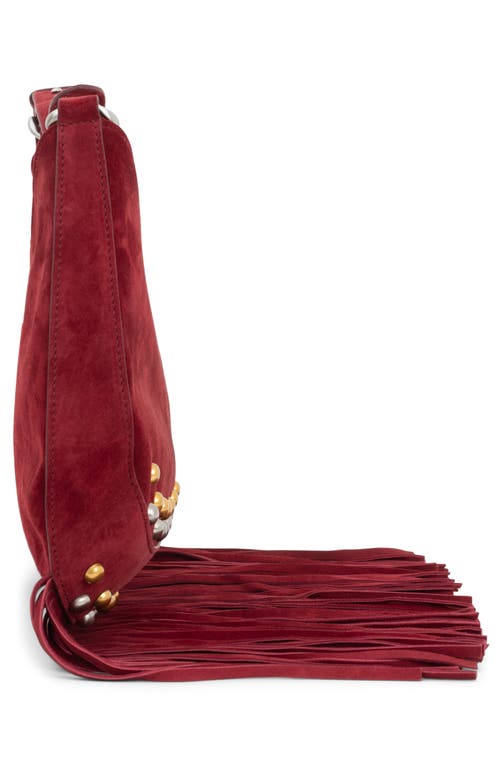 Jeffrey Campbell Lyrical Suede Crossbody Bag In Wine Suede