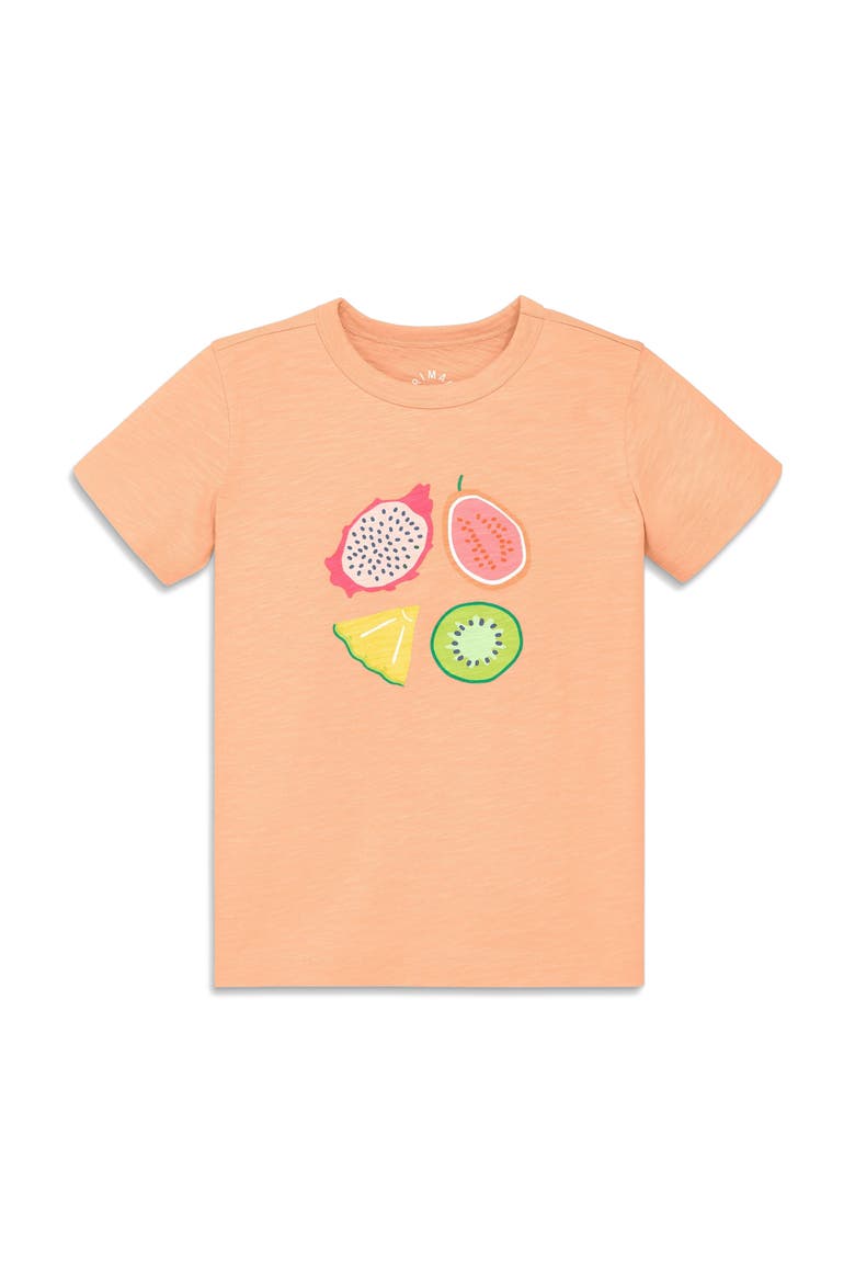 Kids Tropical Fruit Tee, Main, color, Apricot Fruits