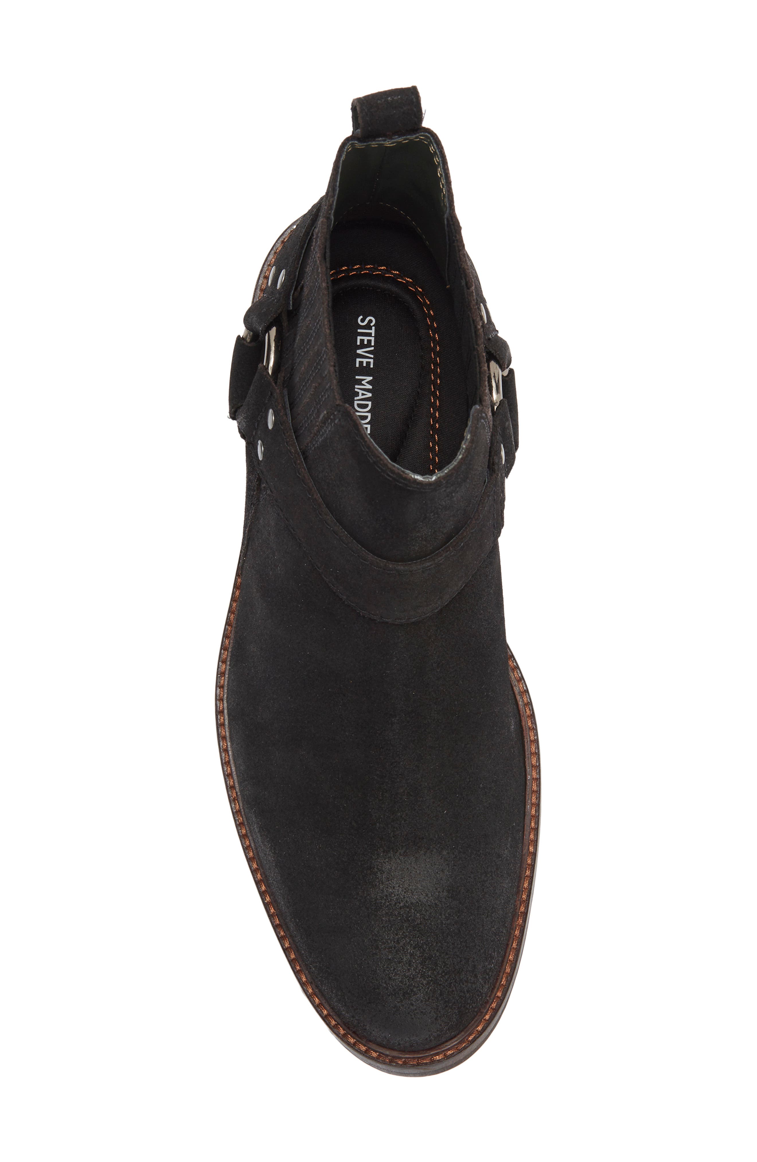 Steve Madden Wesley Chelsea Boot, Alternate, color, Black Suede