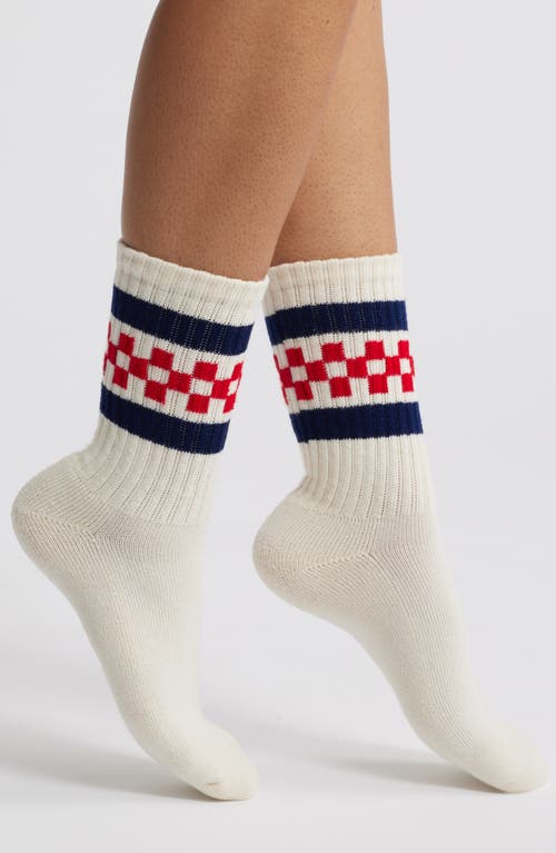 American Trench The Check Retro Stripe Crew Socks