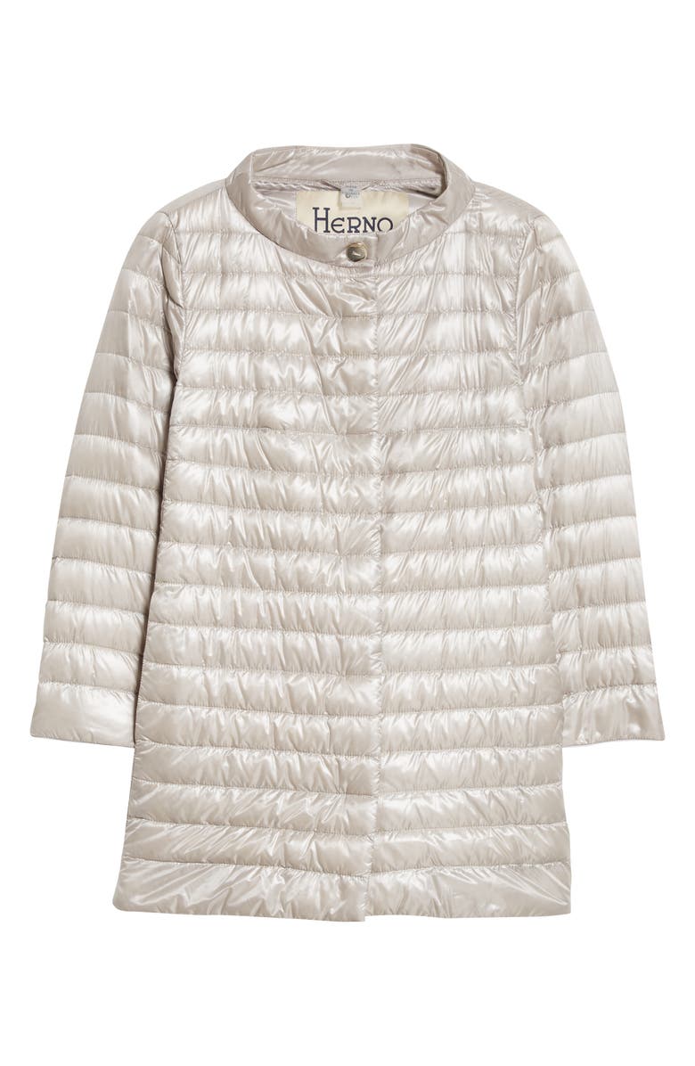 Herno Rossella Water Repellent High/Low A-Line Down Puffer Jacket, Alternate, color, 