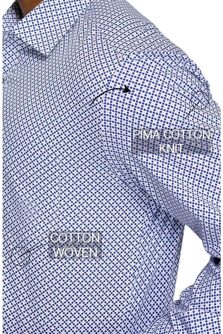 Diamond Dot Button Up Shirt, Alternate, color, NAVY