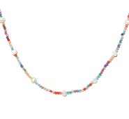 Girls Crew Rainbow Imitation Pearl Beaded Layered Necklace