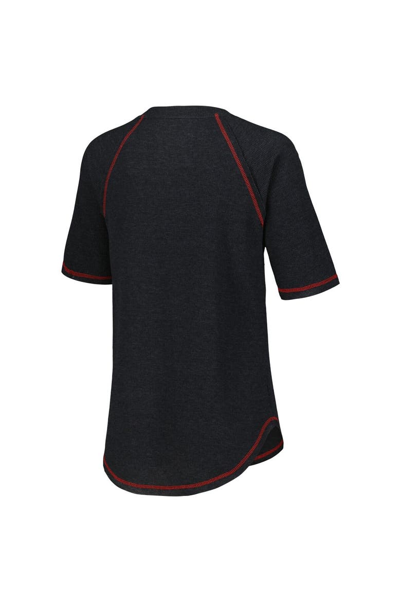 Women's G-III 4Her by Carl Banks Black NASCAR Ball Chase Tri-Blend Thermal Raglan Top, Alternate, color, Black