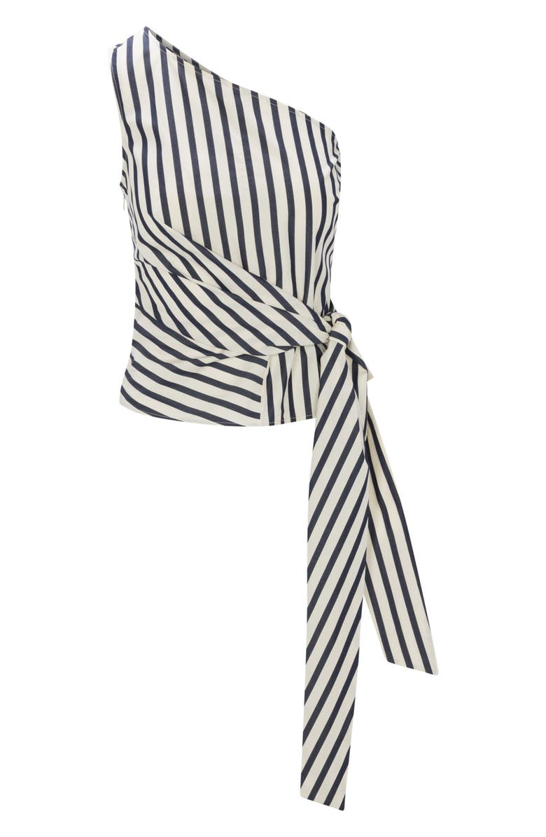 Rebecca Taylor Isla Stripe Poplin Top, Alternate, color, Cream Stripe