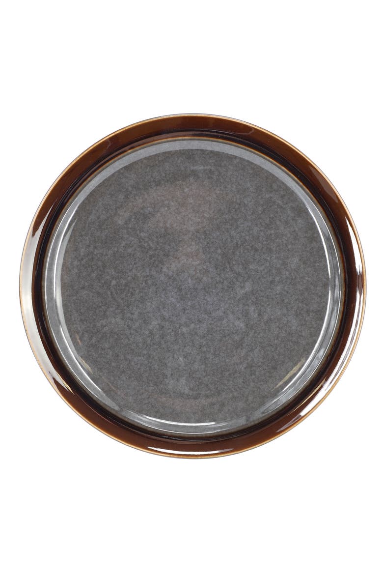 Priya 16 Piece Stoneware Reactive Glaze Dinnerware Set, Alternate, color, Grey